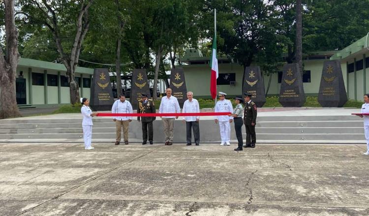 Inauguran hemiciclo en honor a los Niños Héroes al interior de la 30 Zona Militar