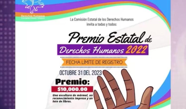 Convoca CEDH a participar en el Premio Estatal de Derechos Humanos 2022