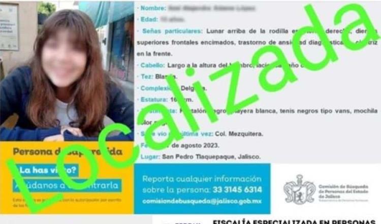 Localizan en Tabasco a 2 adolescentes originarias de Jalisco y Tlaxcala; ya fueron devueltas a sus familiares