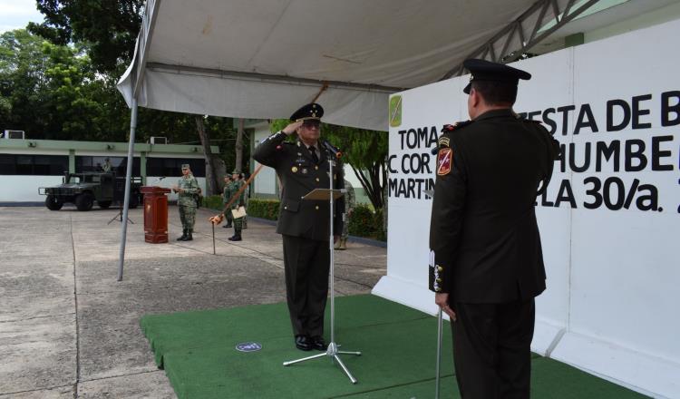 Realizan relevos al interior de la 30 Zona Militar; toma protesta nuevo Jefe de Estado Mayor