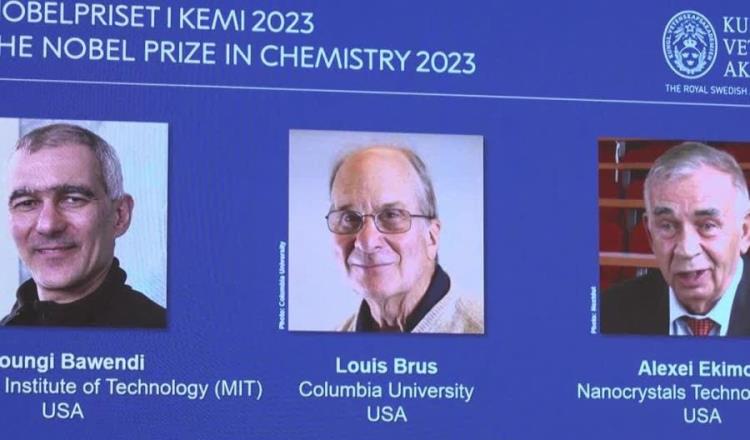 Otorgan Premio Nobel de Química a Moungi G. Bawendi, Louis E. Brus y Alexei I. Ekimov