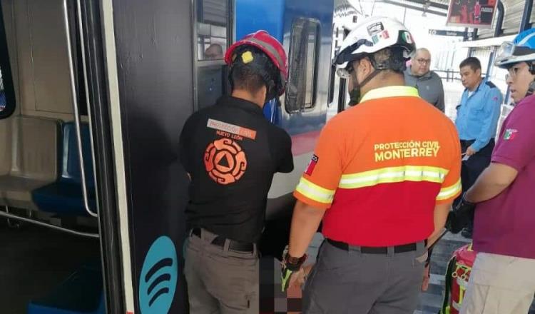 Muere persona ciega prensada en la Línea 1 del Metro de Monterrey