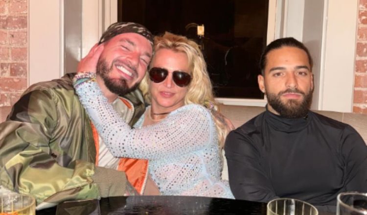 ¿Colaboración en puerta? Britney, Maluma y J Balvin juntos en Nueva York