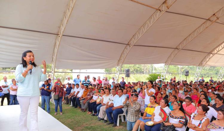 Nacajuca es el origen de la 4T, resalta Yolanda Osuna en asamblea informativa