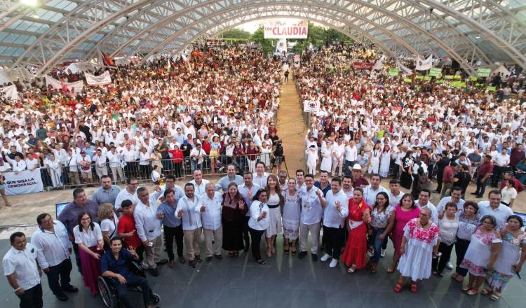 Pide Sheinbaum desde Campeche mayoría en el Congreso de la Unión para 2024