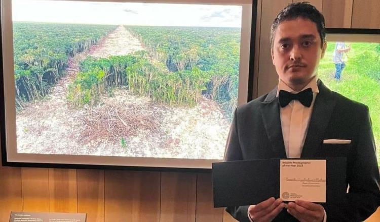 Premian en Londres a mexicano por foto de deforestación en ruta del Tren Maya