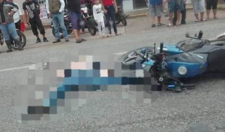 Atropellan y matan a motociclista en la Villahermosa-Teapa