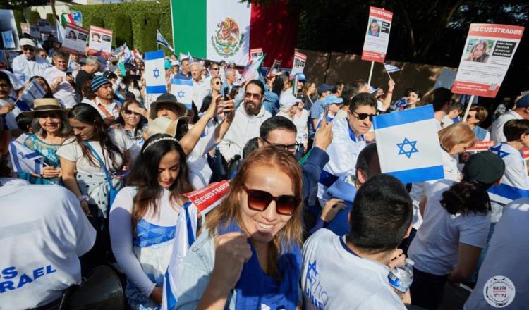 Protestan en CDMX para pedir liberación de mexicanos retenidos por Hamás