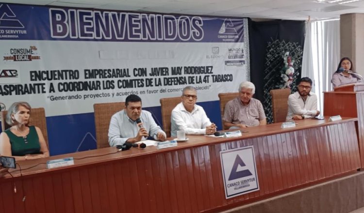 Exponen empresarios de Canaco Villahermosa a May problema de impuestos excesivos en municipios