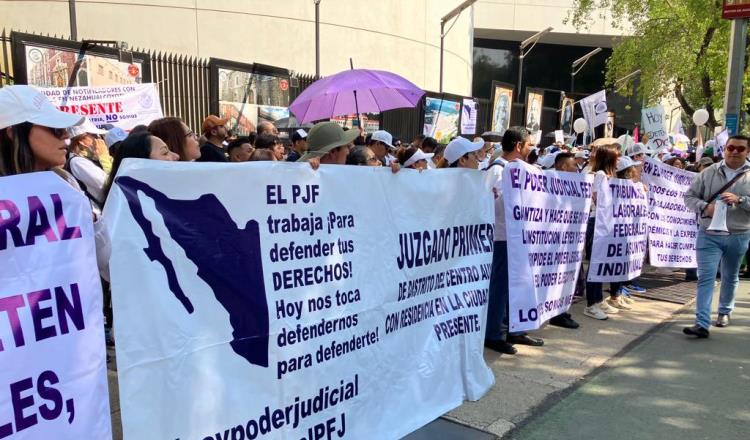 Previo a votación en el Senado, protestan por eliminación de fideicomisos del Poder Judicial