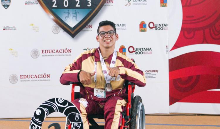 José Salvador López gana bronce para Tabasco en lanzamiento de clava en Paranacionales Conade