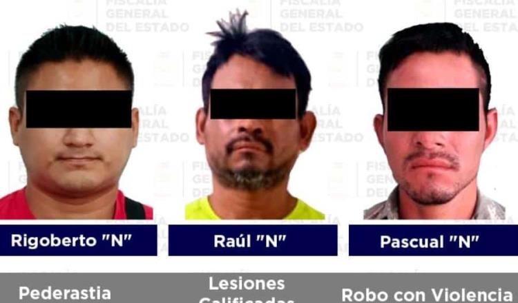 Detiene FGE a dos masculinos por pederastia en Nacajuca y Centro