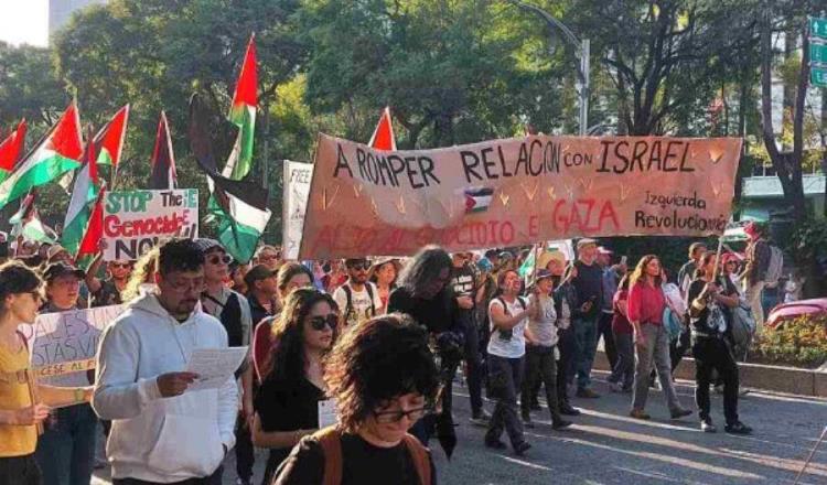 Marchan en CDMX para pedir alto al fuego contra palestinos