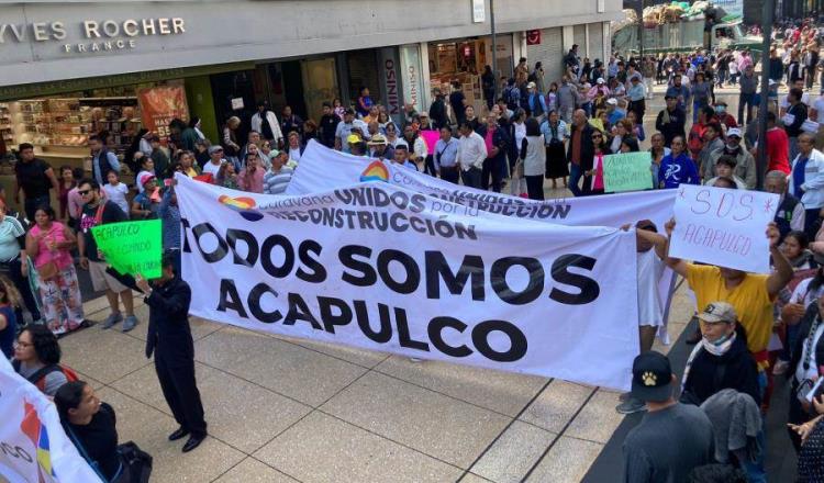Llega a CDMX protesta de damnificados de Acapulco