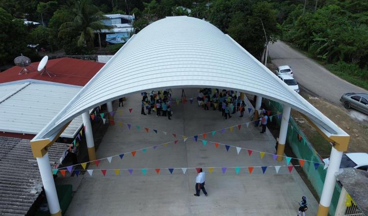 Inauguran domo en primaria rural de Cunduacán