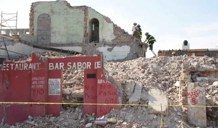 Mueren 2 albañiles tras derrumbe de edificio antiguo en Tamaulipas
