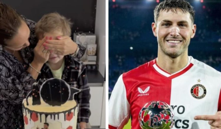 Niño aficionado del Feyenoord cumple su sueño y conoce a Santi Giménez