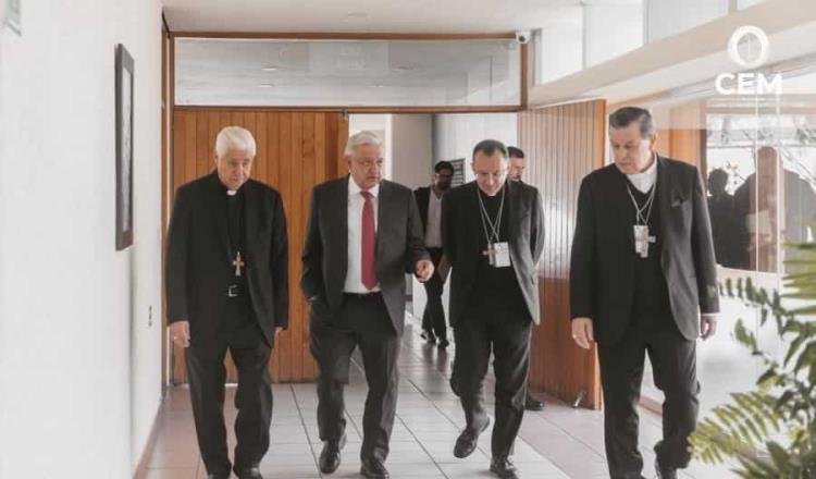 Familia, drogas y migración: Dialoga AMLO con obispos de la CEM