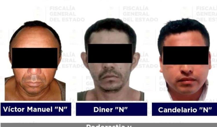 Caen 3 sujetos acusados de pederastia en Jonuta, Cárdenas y Jalapa