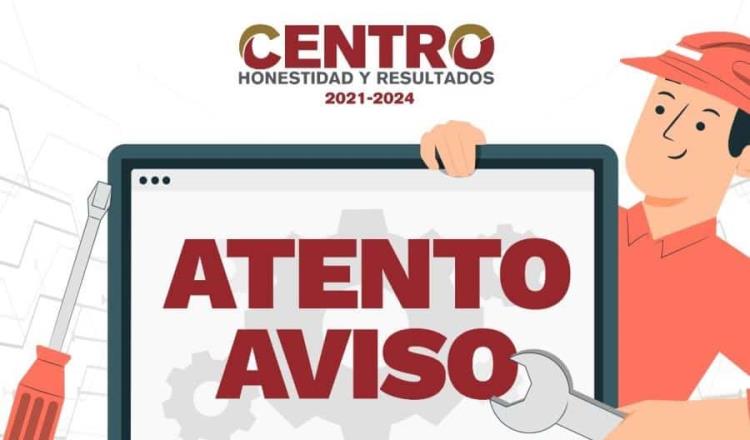 Por mantenimiento de sistemas, suspende Centro consultas y trámites vía internet