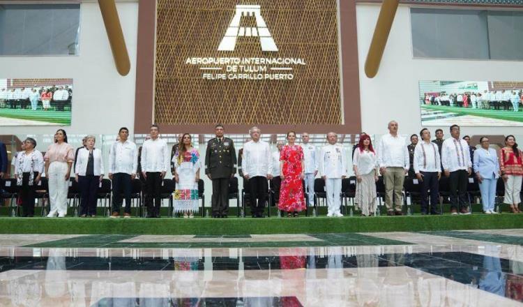 Celebra López Obrador 5° año de Gobierno con inauguración del Aeropuerto de Tulum