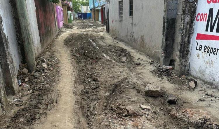 Denuncian que ayuntamiento de Jalpa dejará obra inconclusa en el barrio San Luis