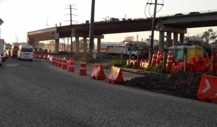 Anuncian cierre intermitente de la Villahermosa-Teapa por colocación de puente peatonal