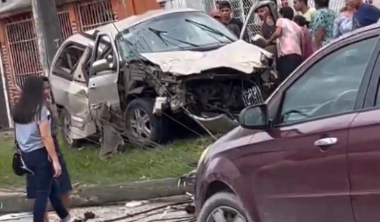 Fuerte accidente en la Villahermosa-Frontera deja tres personas heridas