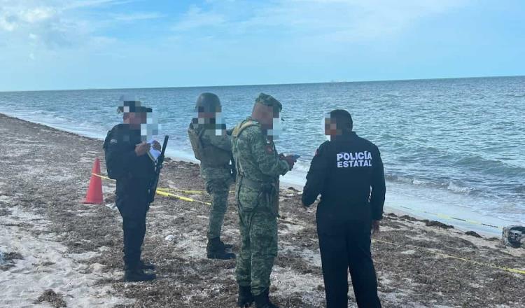 Recala droga en playa de Yucatán