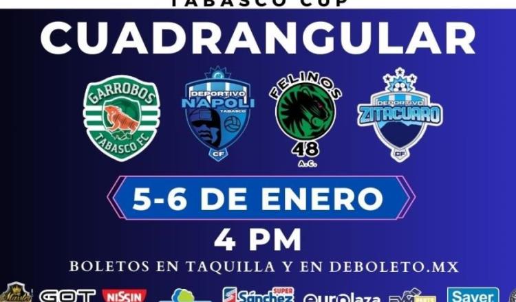 Preparan la "Tabasco Cup"; cuadrangular de futbol en el Estadio Olímpico 