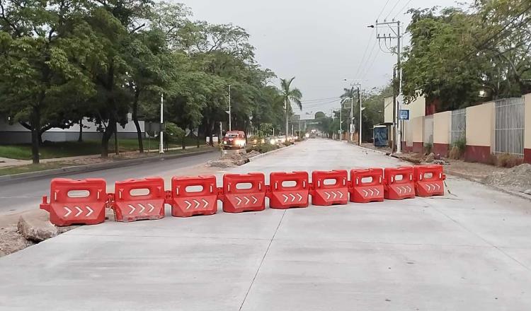 Por obras, cierran carril en Usumacinta y habilitan otro en sentido contrario