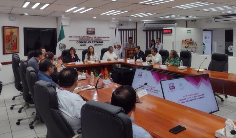 Formalizan IEPCT y Talleres Gráficos convenio para impresión de boletas