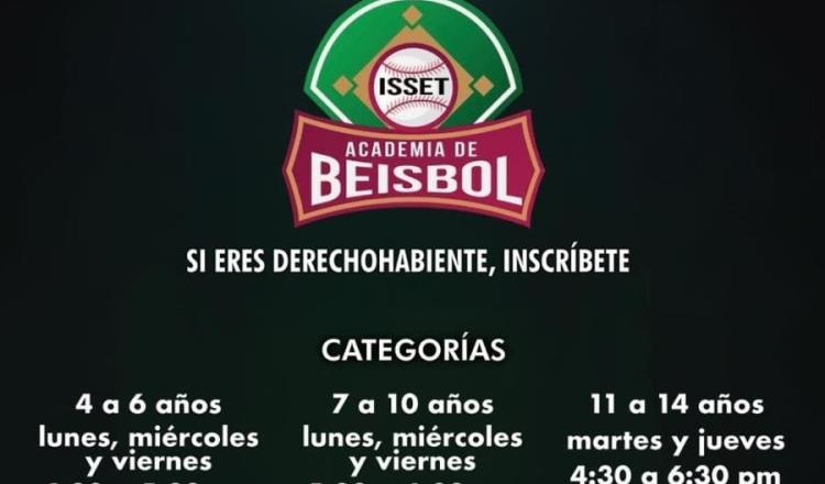 Academia de beisbol del ISSET, lanza convocatoria para formar niños y jóvenes