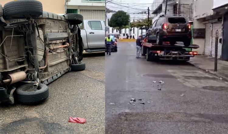 Se duerme al volante y choca contra 3 vehículos en colonia Reforma