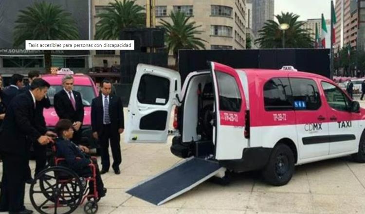 Pide PVEM que estados establezcan un porcentaje de taxis adaptados para discapacitados