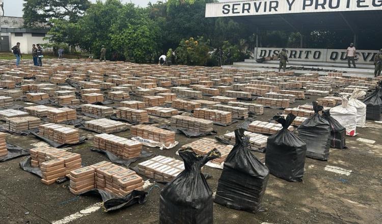 En Ecuador, aseguran 22 toneladas de cocaína