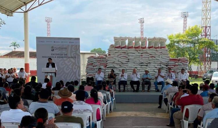 Inicia Agricultura entrega de fertilizantes a más de 26 mil productores en Tabasco