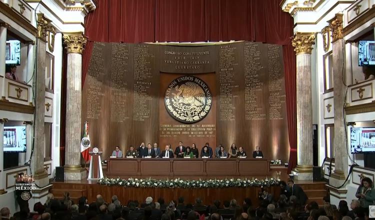 Conmemoran aniversario de la Constitución con ausencia de Obrador