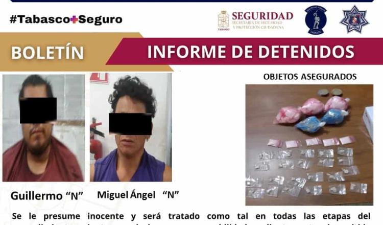 Detiene SSPC a 4 personas por narcomenudeo en Centro