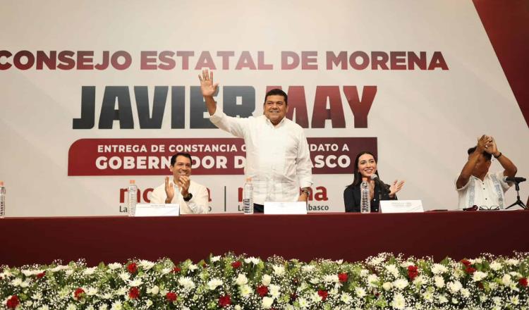 Javier May se registrará el 10 de marzo ante el IEPC como candidato a la gubernatura