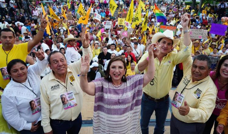 ´Harfuch es el que trabajó con Calderón y García Luna´, revira Xóchitl a Sheinbaum desde Tabasco