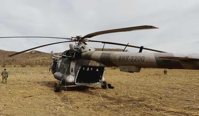 Helicóptero de Semar aterriza de emergencia en Culiacán, Sinaloa