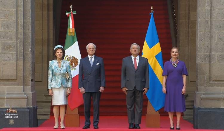 Recibe AMLO a reyes de Suecia; monarcas viajarán en Tren Maya