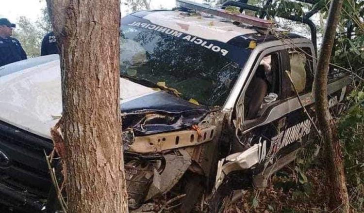 Se accidentan policías municipales de Cárdenas