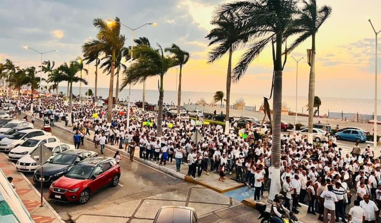 Miles protestan en Campeche contra Layda Sansores por negarse a destituir a secretaria de Seguridad