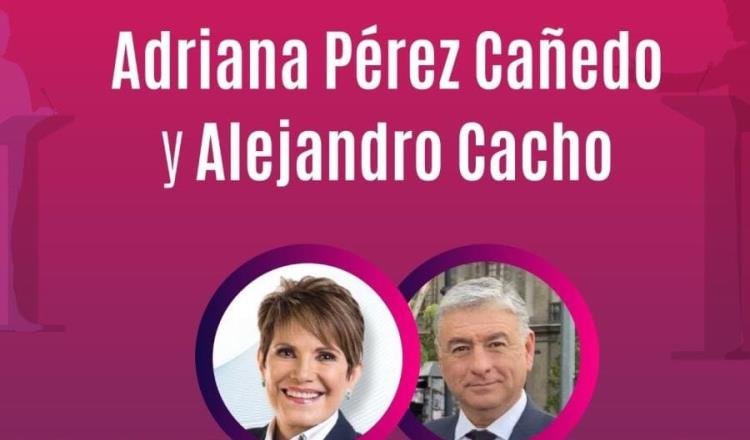 Perfilan a Adriana Pérez y Alejandro Cacho como moderadores del segundo debate presidencial