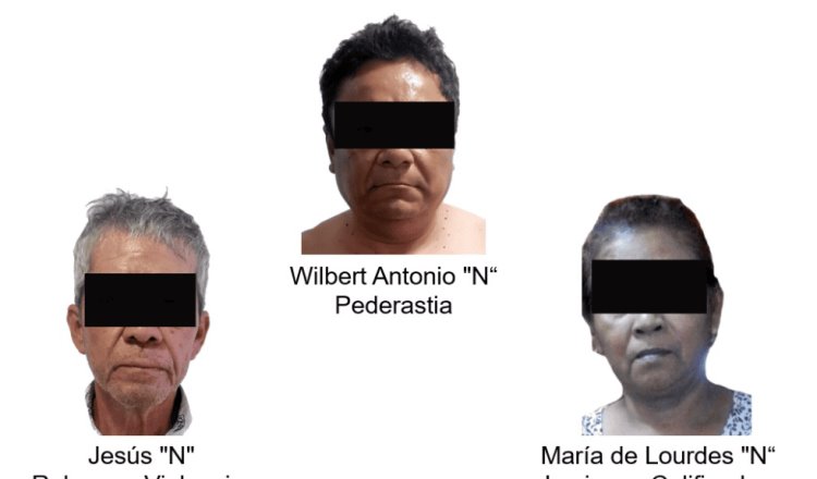 Detienen en Tabasco a 4 hombres y una mujer por robo, pederastia y violencia
