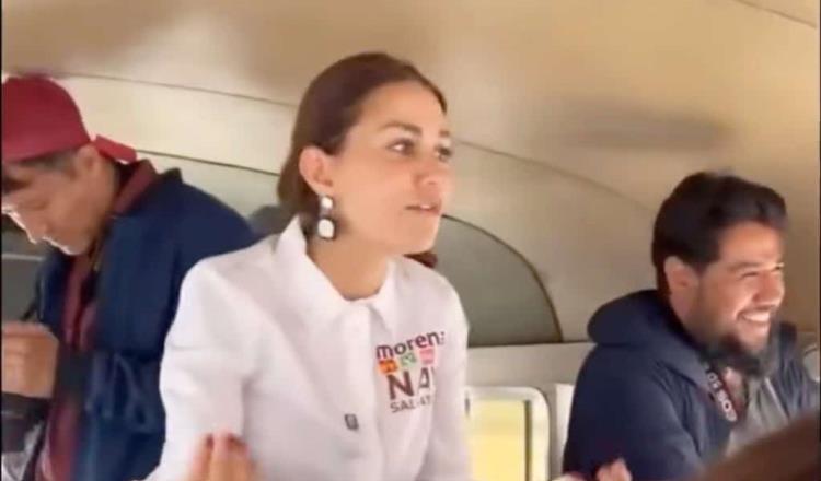 "Ya se la saben" candidata de Morena en Puebla bromea con asalto en el transporte público