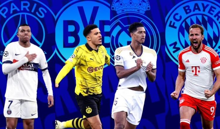 ¡Listas semifinales de Champions League! Bayer Múnich vs Real Madrid y Borussia Dortmund vs PSG