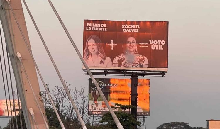 Aparece espectacular de Minés + Xóchitl en Villahermosa; llaman al "voto útil"